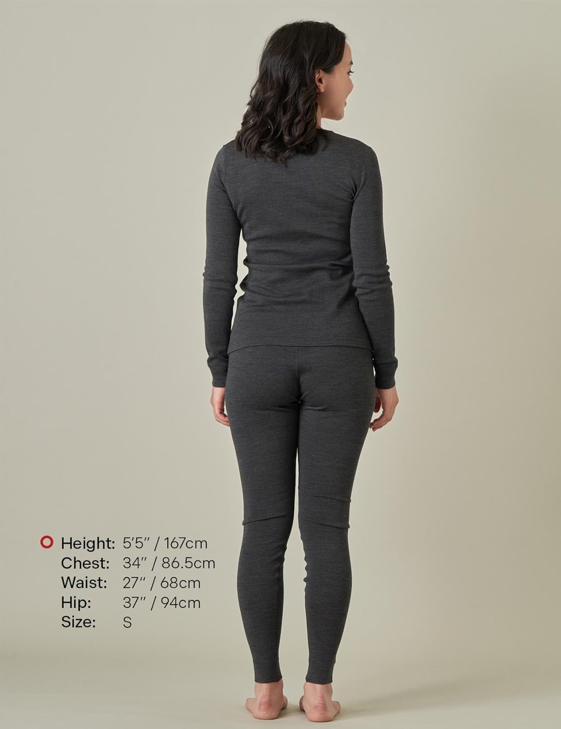 LAPASA Womens 100% Merino Wool Base Layer Set Lightweight & Midweight Thermal Underwear Long John Top & Bottom Warm L58/L91 - Image 2