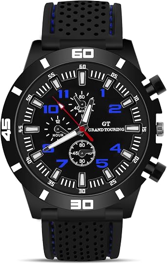 OFFCUP Mens Watches, 50MM Silicone Watch, Analog Quartz Gents Watch