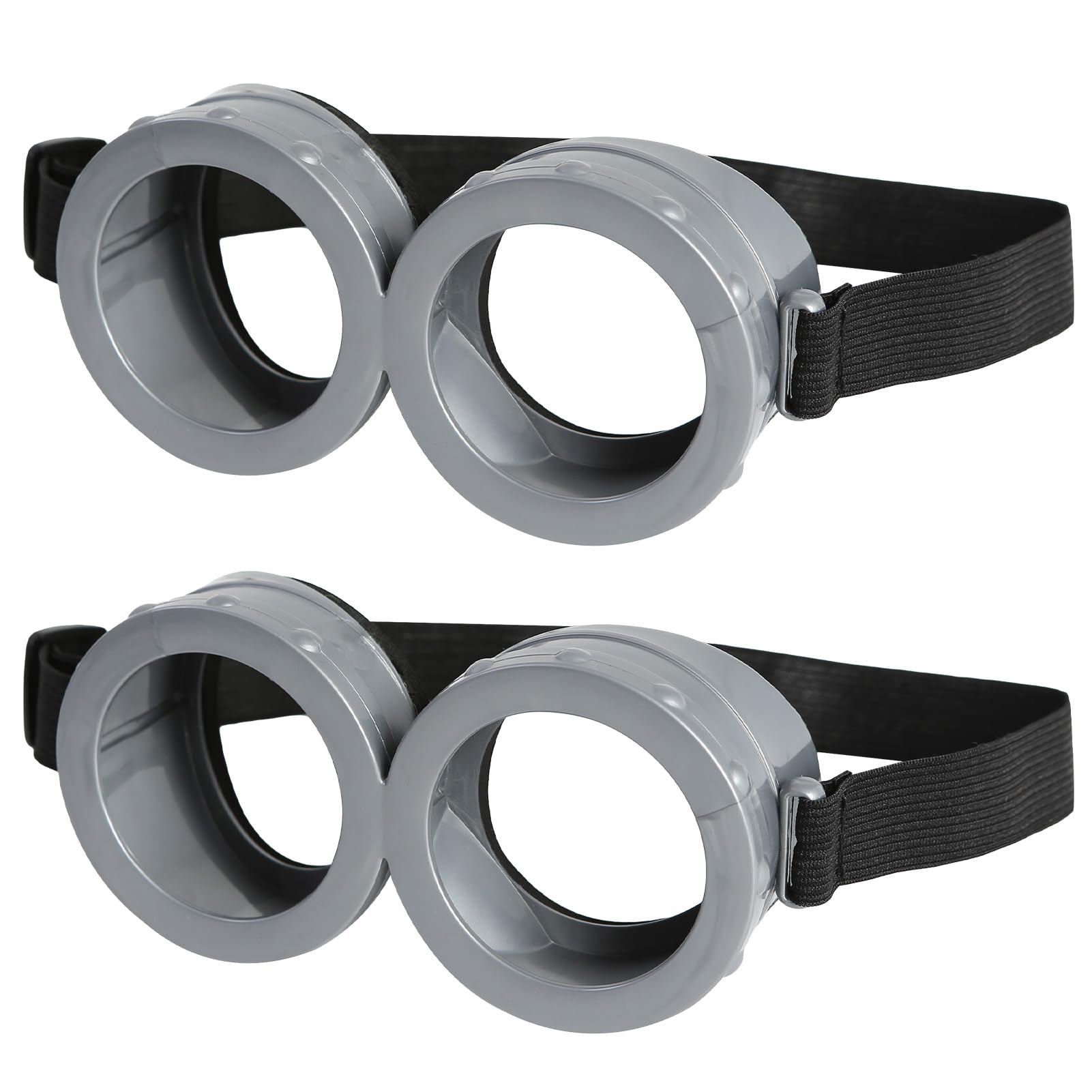2Pcs Steampunk Goggles Round Glasses Costume Accessories Halloween Cosplay Party Set