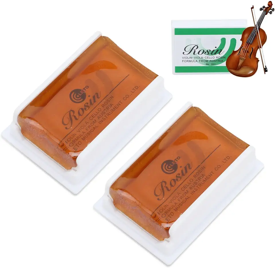 Violin Rosin 2 Pack Rosin for Violin Cello Viola Light Low Dust Rosin Natural Rosin for Bows Rosin Violin for Violin Viola Cello Bowed String(Brown)
