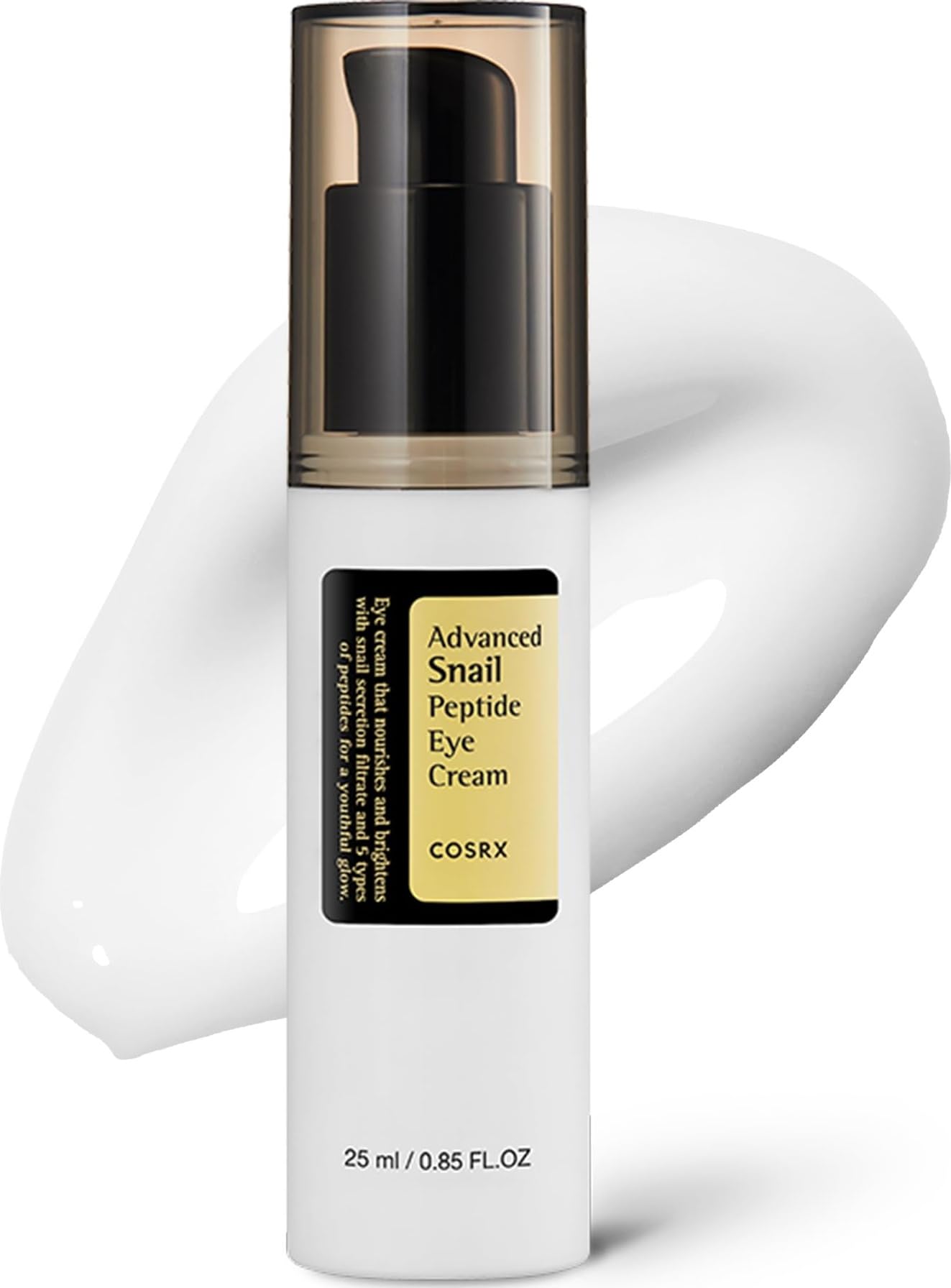COSRX Snail Peptide Eye Cream with 73.7% Snail Mucin & Niacinamide for Fine Lines and Dark Circles, Korean Skincare
