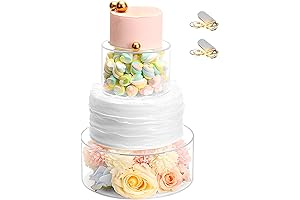 Acrylic Crystal Clear 2 Tiers Cake Stand