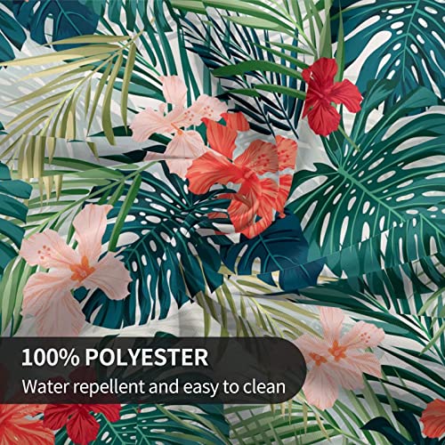 Aitukang Tropical Tablecloth Round Tablecloth 60 Inch,Summer Jungle Palm Leaf Table Cloth Wipeable Waterproof Tablecloths For Indoor Outdoor Dining Table Picnic Holiday Party Decoration #TOP5