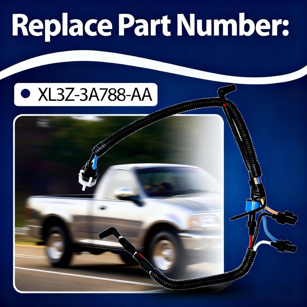 XL3Z3A788AA Vacuum Solenoid Line Tube with Check Valve Compatible with Ford F150 1999-2003, F150 Heritage 2004 & F250 1999 4WD Auto Lock Hub Actuator XL3Z-3A788-AA