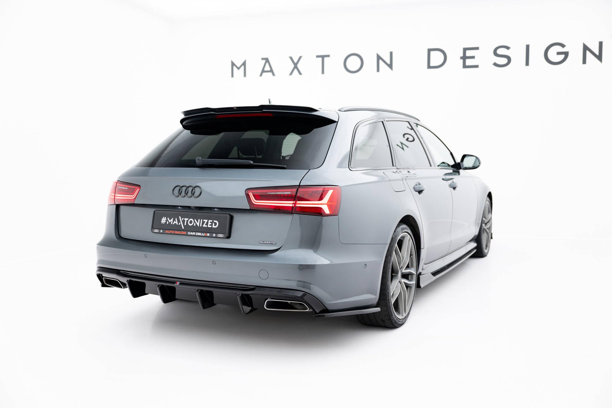 Maxton Design Heckdiffusor V.2 für Audi A6-Sline / S6 / A6 Limousine/Avant C7 Facelift (2014-2017) Hochglanz schwarz