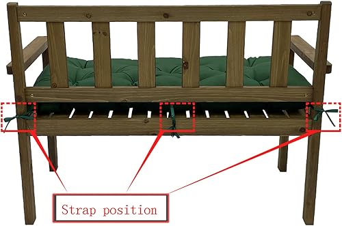 Miniatura 6 de SUMURI IndoorOutdoor Waterproof Bench Cushion, Tufted Loveseat Cushion for Patio Furniture,Thicken Patio Furniture Seat Cushion with Ties(Size60" x