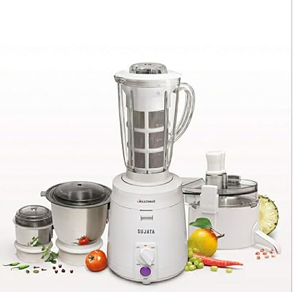 Chopra Enterprises Sujata Multimix 900 Watt All in 1 Juicer Mixer Grinder Coconut Milk Extractor (White)
