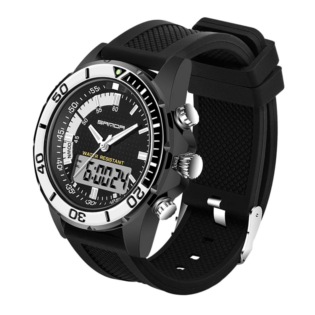 Montre homme LULI 5296 lisible la nuit avec alarme et chronomètre