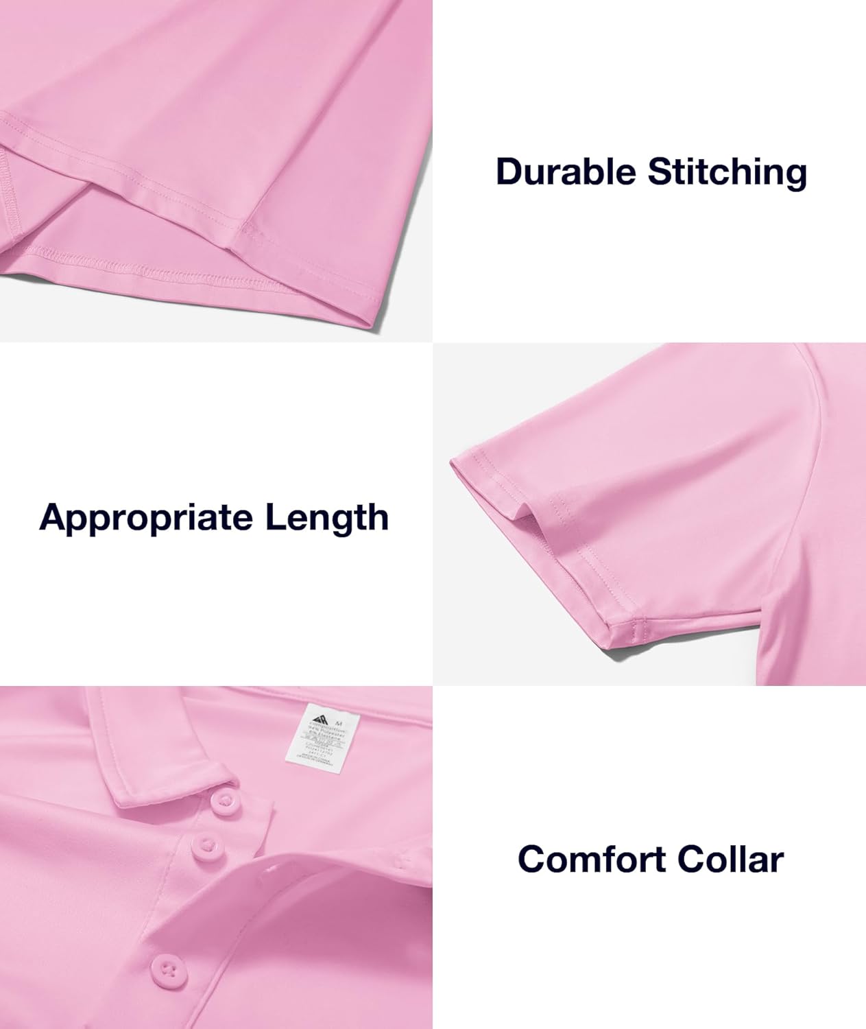 ZITY 5 Pack Mens Polo Shirts Short Sleeve Casual Performance Moisture Wicking Golf Shirt - Image 6