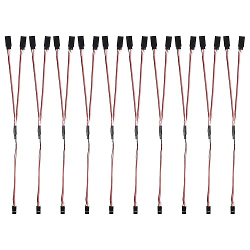 AEDIKO 10 cables de extensión servo de 118in 1 a 2 Y cable divisor de 3 pines control remoto macho a hembra cable de extensión Servo Y