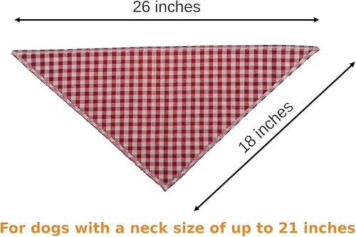 Miniatura 6 de Bandanas de algodón para perros, paquete de 4, tela transpirable de primera calidad para perros medianos a grandes, cachorros, mascotas Bufanda