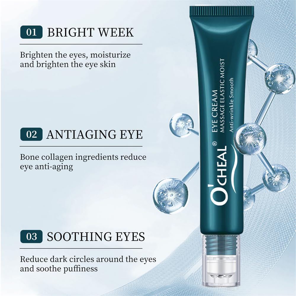 Eye Cream for Dark Circles & Puffiness, Daily Wrinkle Cream, Anti Aging Line Smoothing Skin Care Treatment, Reduce Wrinkles - Image 3