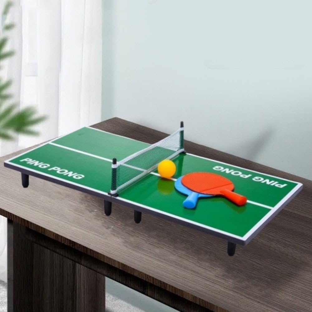 Tavolo Pong Pieghevole Portatile per Interni Ed Esterni, con, 2 Racchette Pong E 1 Pallina, Ideale Come Regalo per Bambini.