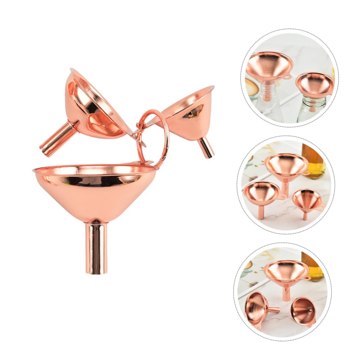 MAGICLULU 9pezzi Imbuti Acciaio Inossidabile Per Trasferimento Liquidi Utensili Da Cucina Per e Vino Gadget Pratico Per Cucina e Inscatolamento