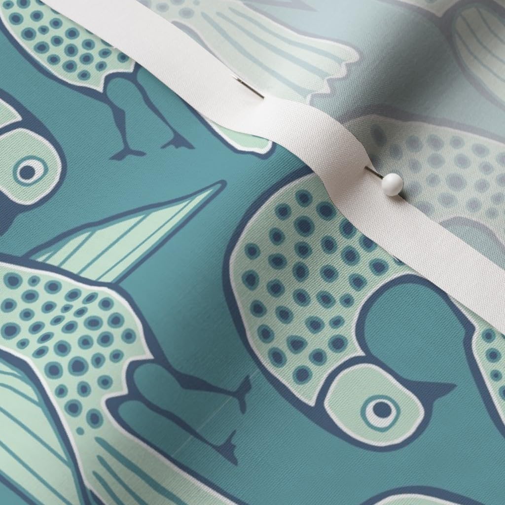 Spoonflower Fabric - Bird Boho Birds Goose Pigeon Printed on Cotton Poplin Fabric Fat Quarter - Sewing Shirting Quilting Dresses Apparel Crafts