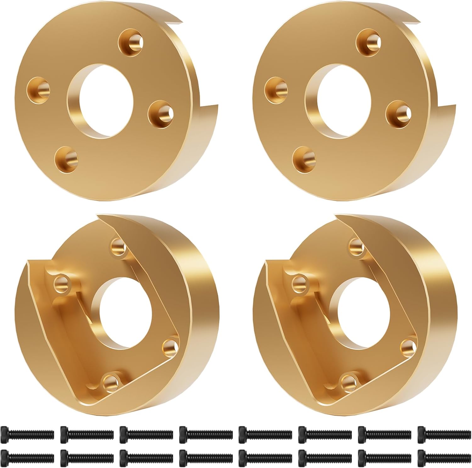 OGRC 4Pcs Brass Wheel Weights 83g Wheel Counterweight for for Axial AXP8 1/8 RC Trail Buggy Upgrade Parts