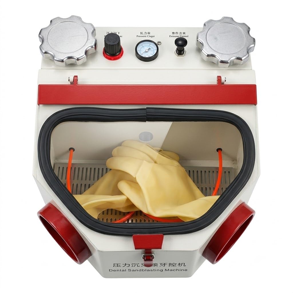 Sandblaster Lab Equipment Double-Pen Fine Sand Blasting Machine LED
