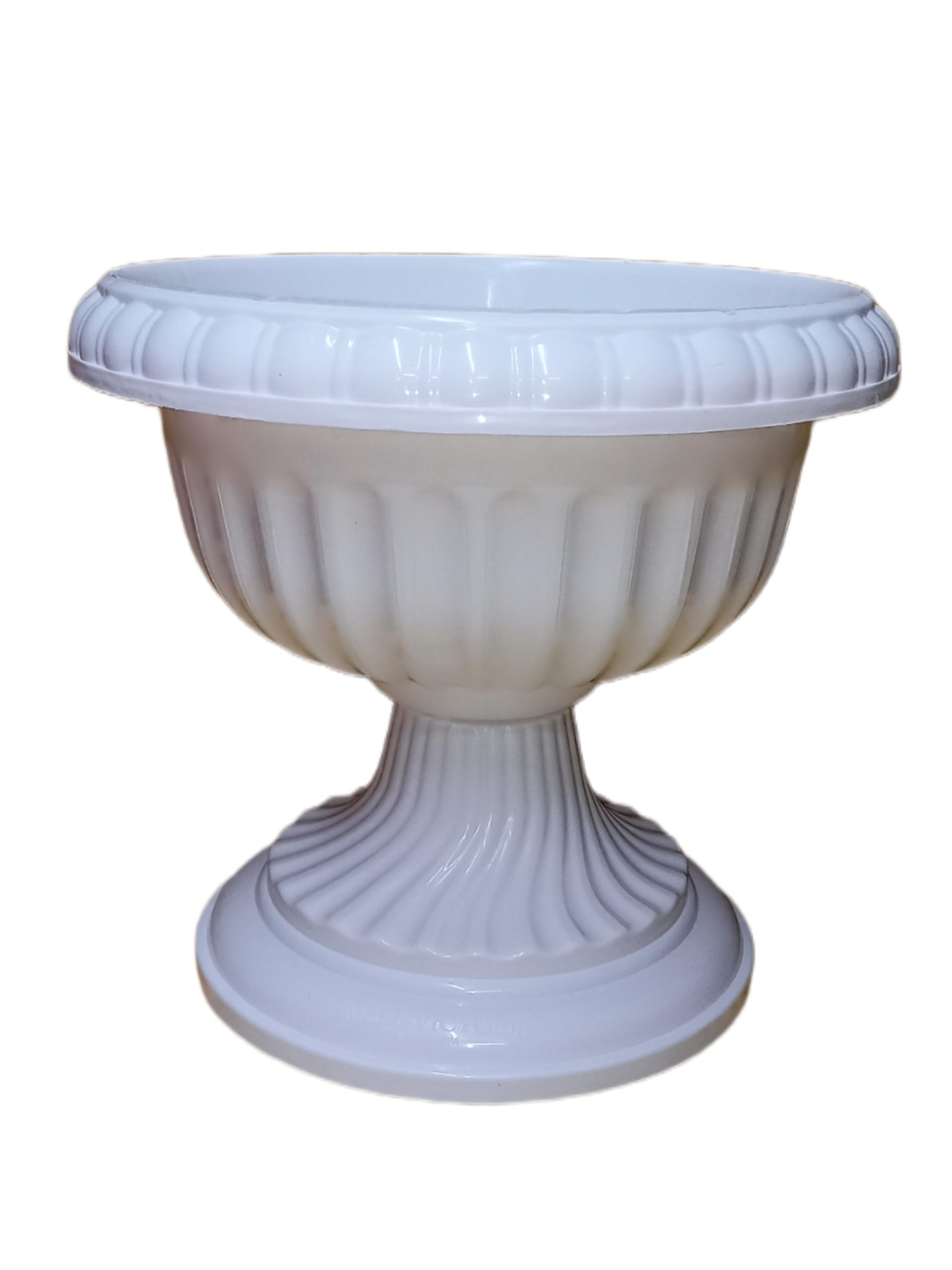 Modern Style Flowers Entrance White Round Shape Cool Finishing Big Tulip Flower Plastic Pot for Terrace, Balcony, Home,Office Décor (11 inches victoria) (B0CVG3RSNY) Amazon Price History, Amazon Price Tracker