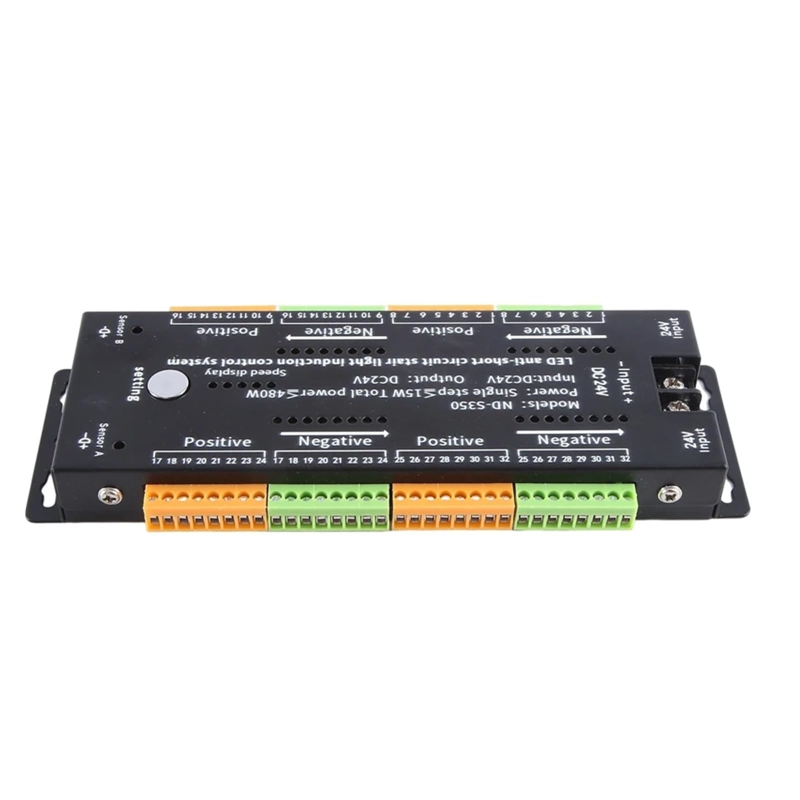 Regolatore di illuminazione delle scale, Controller For Luci Con Sensore Di Movimento A LED For Scale, In Lega Di Alluminio Nero, Con Dimmer PIR, For Luci Notturne Da Interno, 12 V/24 V