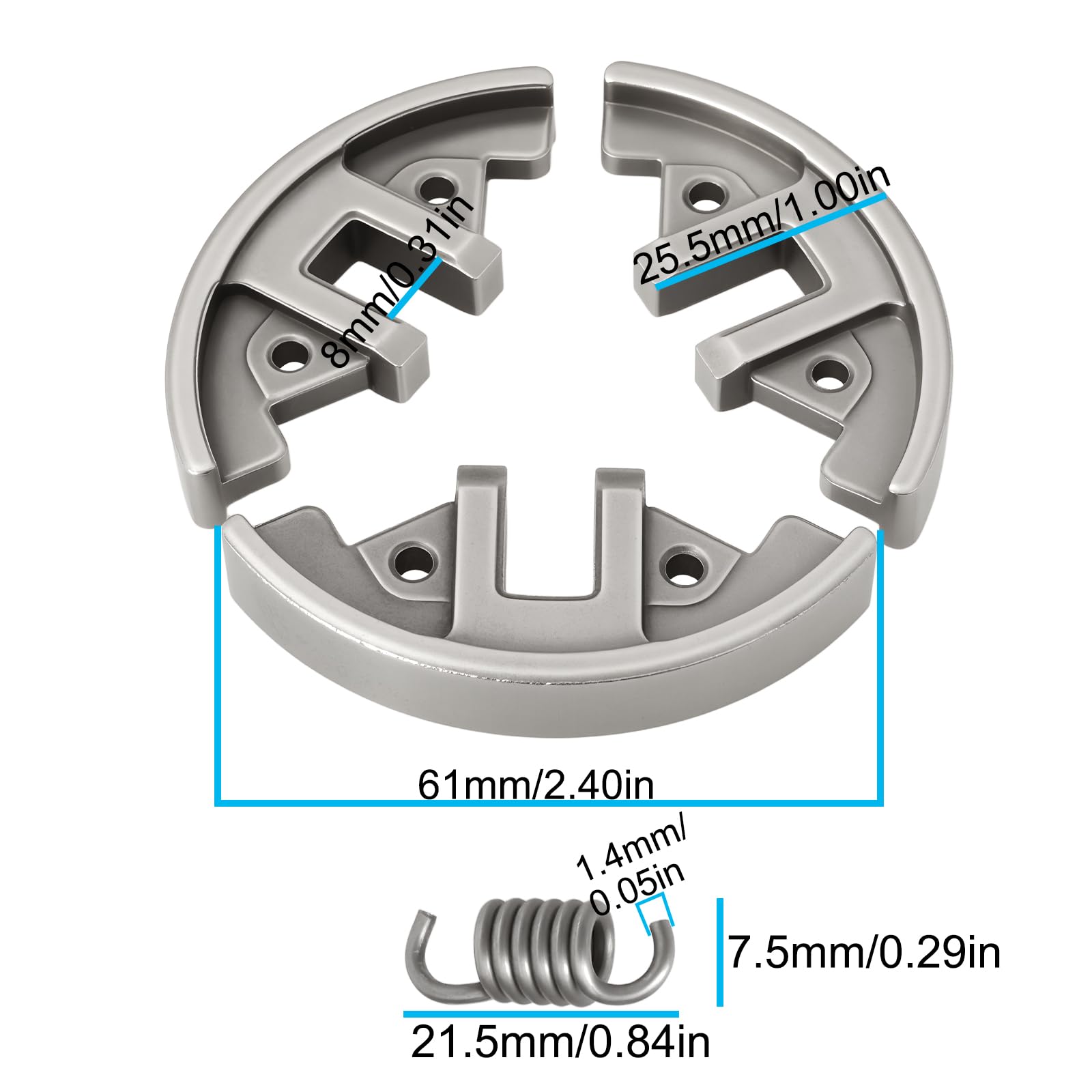 Create Idea Jeu De Mâchoires Embrayage Pour Tronçonneuse Stihl 030 031 032 AV 034 MS290 MS310 - Avec 3 Ressorts - 2