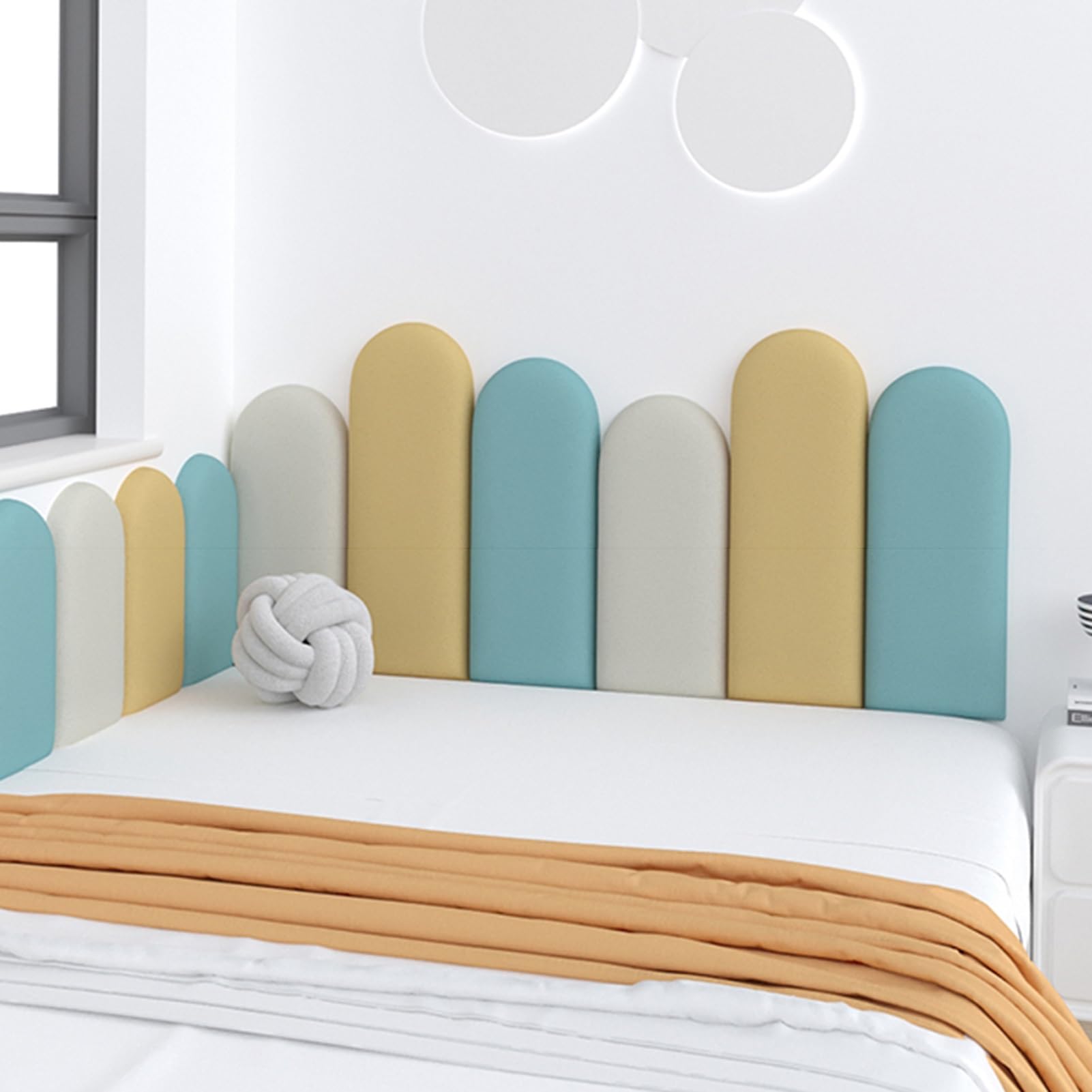 TEEKU Pannelli Autoadesivi 3D Anti Collisione – Cuscini Protettivi Per Parete – Per Camera Letto E Bambini