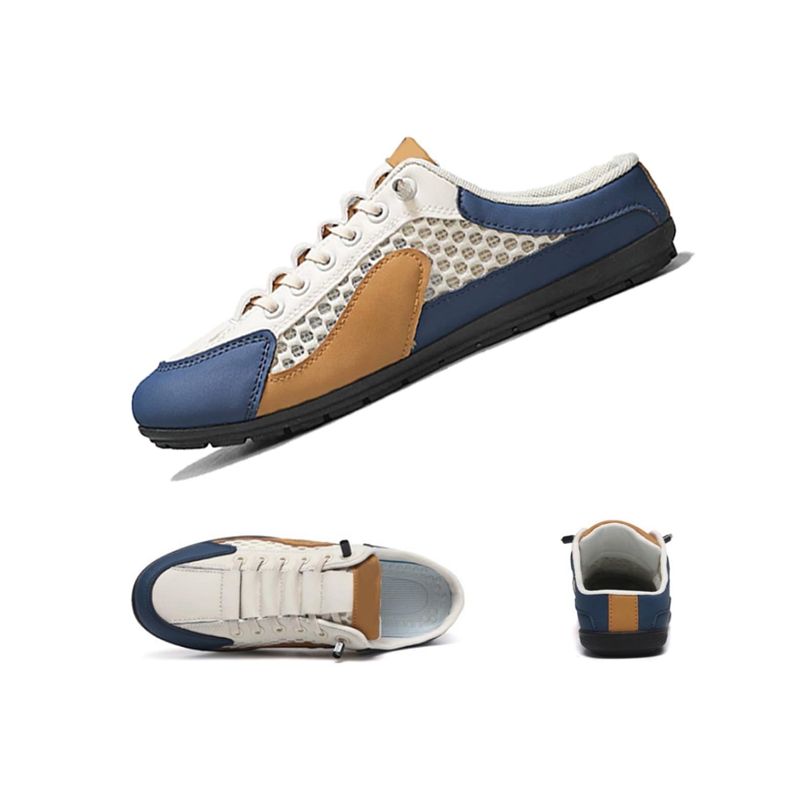 Men's Backless Slip-On Sneakers, Lightweight Breathable Summer Shoes, Non-Slip Sports Sandals with, Outdoor Walking & Casual Comfort Footwear