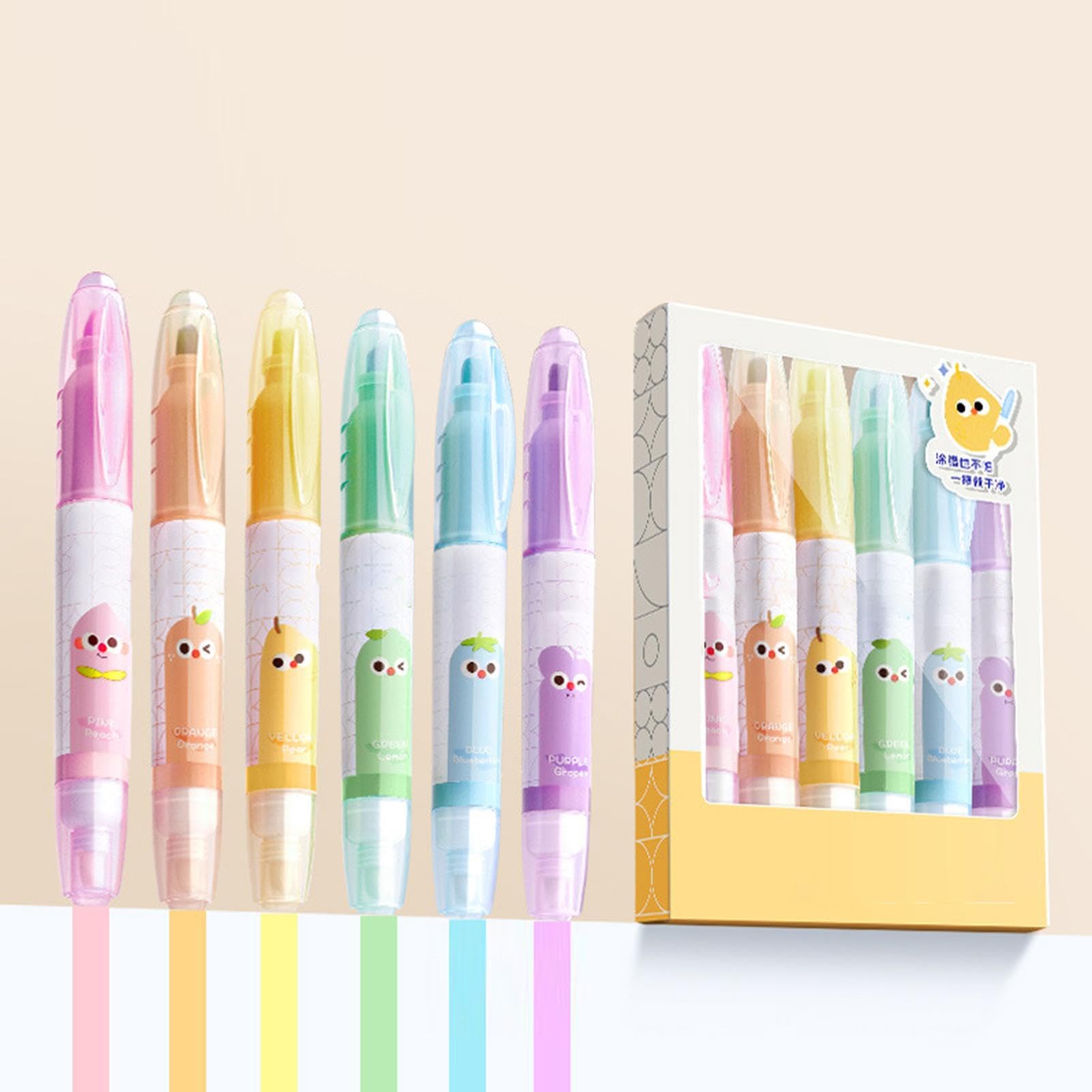 Amazon.co.jp: Jnilepfd 本用蛍光ペン、両面蛍光ペン | 速乾性カラー