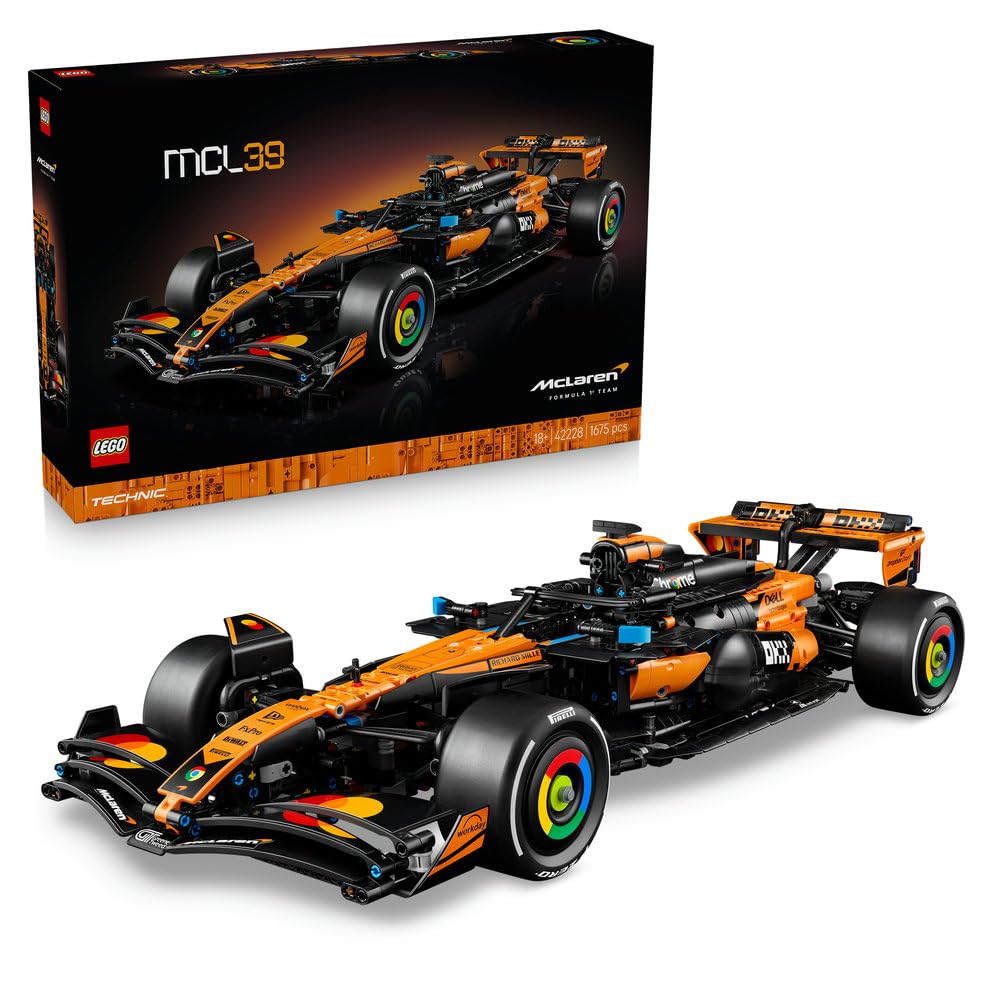 LEGO Technic Bolid McLaren MCL39 F1 42228 | Model wyścigowy F1, klocki konstrukcyjne Technic dla dorosłych, prezent dla fana motoryzacji, 1675 elementów