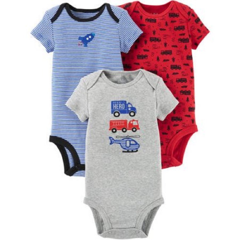 Carter's(Child of Mine) Baby Boys 3 Pack Bodysuit Set