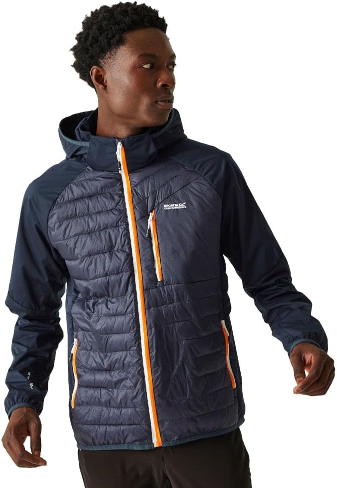 Regatta Mens Andreson Pro Hybrid Jacket (XL) (Navy/Persimmon)