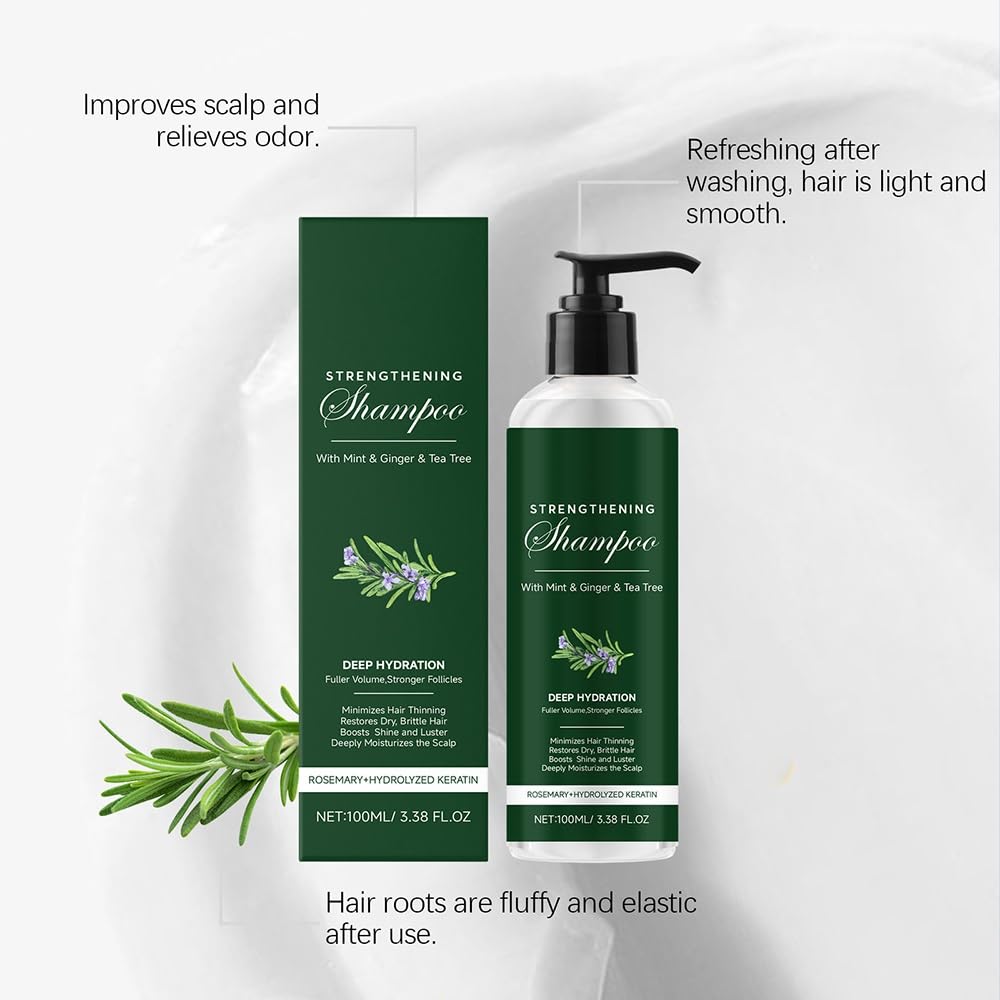 Shampoo idratante rinfrescante rinforzante, detergente delicato for capelli soffici, elastici, lisci e lucenti(2PCS)