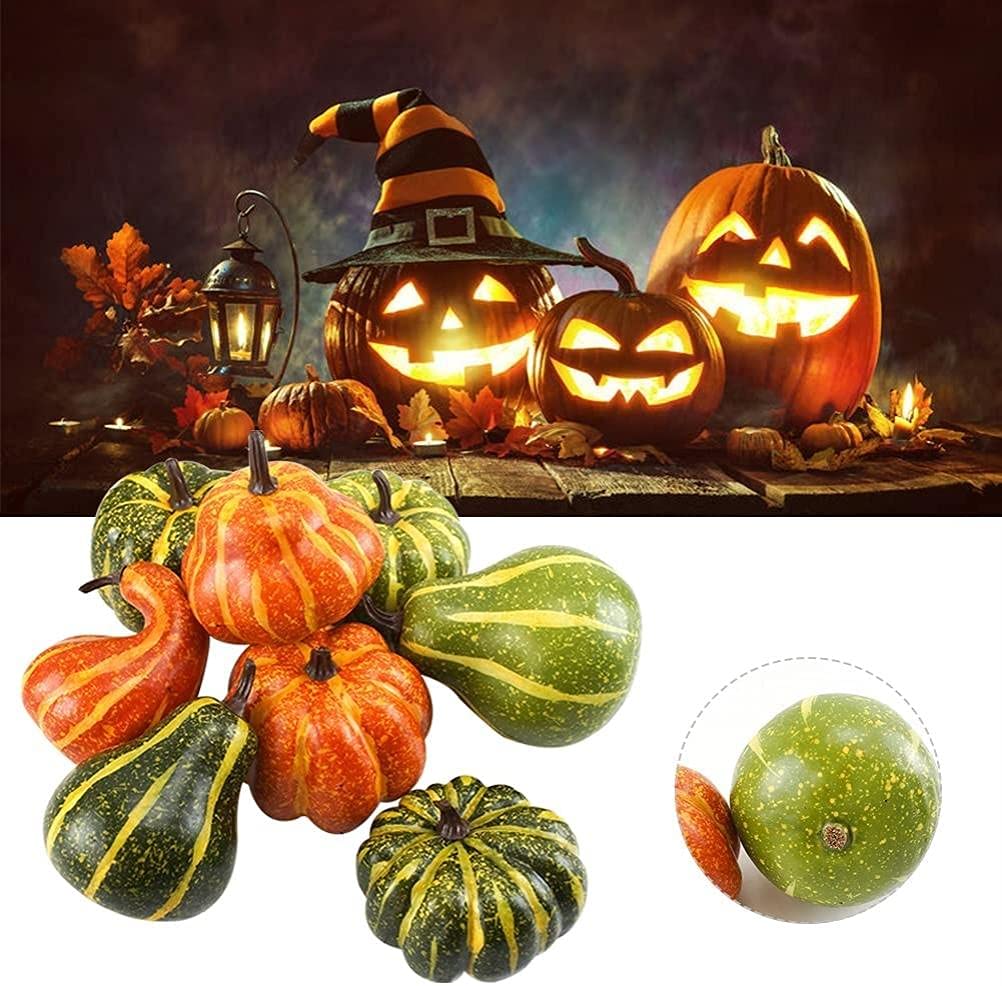 8PCS Calabazas de simulación de Halloween Modelos de Calabaza de Espuma Artificial para la decoración de Halloween Little Surprise
