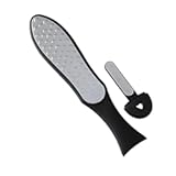 3 in 1 Large Size Durable Foot File Callus Remover (1 Pc) with Double Sided Stainless Heel Scraper for Cracked Heels, Pedicure Tools for Feet Ped Egg for Feet with Coarse and Fine Sides.