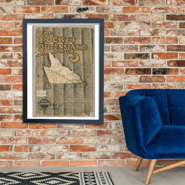 Affiche de voyage Australie Queensland grand format sous cadre mat