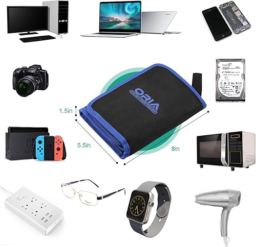 Miniatura 5 de ORIA Juego de destornilladores de precisión, kit de herramientas de reparación 172 en 1 con 156 puntas de precisión, kit de mini herramientas de