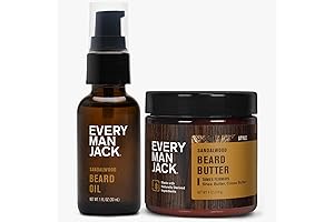 Every Man Jack Beard Oil & Beard Butter Bundle: Sandalwood Fragrance -...