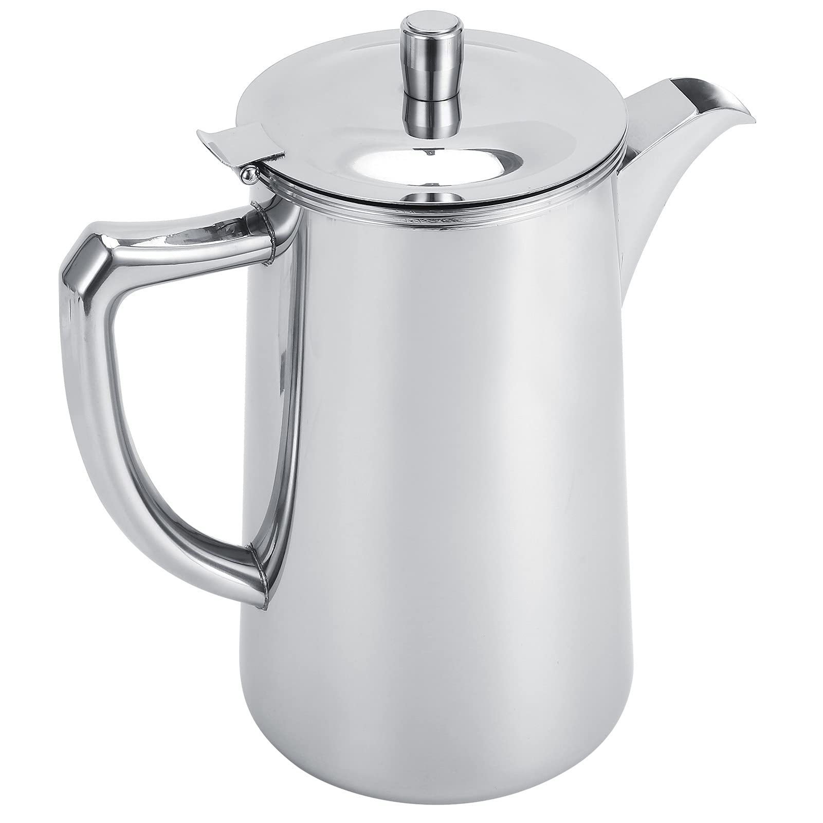 BRRNOO Jarra de Agua, Jarra de Jugo con Tapa con Asa Hervidor Frío de Acero Inoxidable de 2 Litros Tetera de Agua Multifuncional Café de Mano para el Hogar Restaurante Café Jugo de