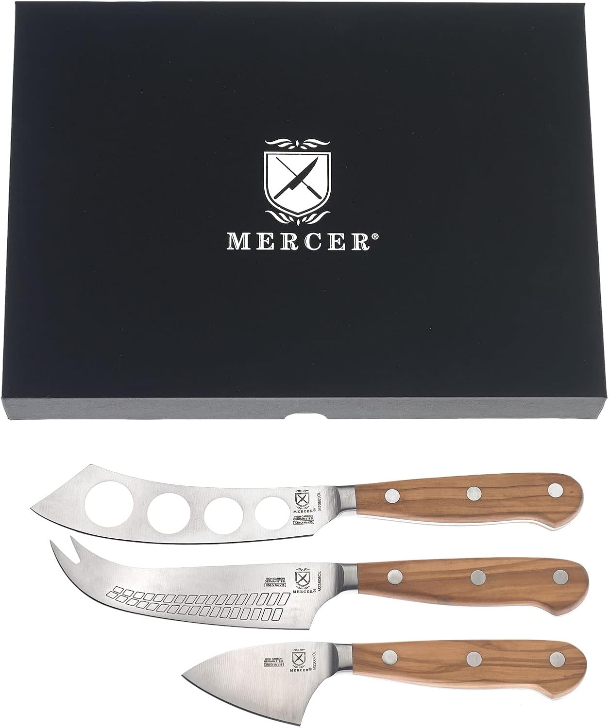 Mercer Culinary Renaissance Olive Wood Cheese Knife Set