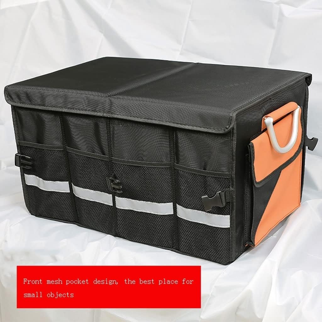 Car Trunk Organizer, Multifunction Car Trunk Organizer, Large Capacity Car Trunk Storage Organizer High-Brightness Reflective Strip & Aluminium Alloy Handle (Size : Medium)