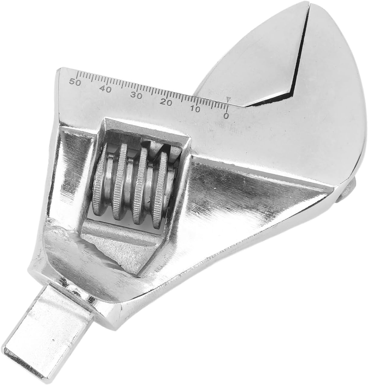 CCYLEZ Adjustable Spanner Head, Flexible Use Wrench Exchange Head Clear Scale Marking Large Opening for Tightening and Loosening Works (0‑48mm / 0‑1.9in)