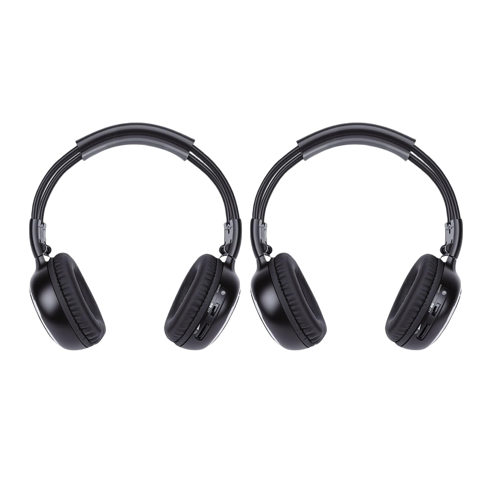 Sxhlseller Paquete de 2 Auriculares Inalámbricos IR para Sistemas de Entretenimiento Trasero de Coche, Interruptor A/B de Doble Canal, Ajuste Universal para Suburban Tahoe Town & Country Pacifica