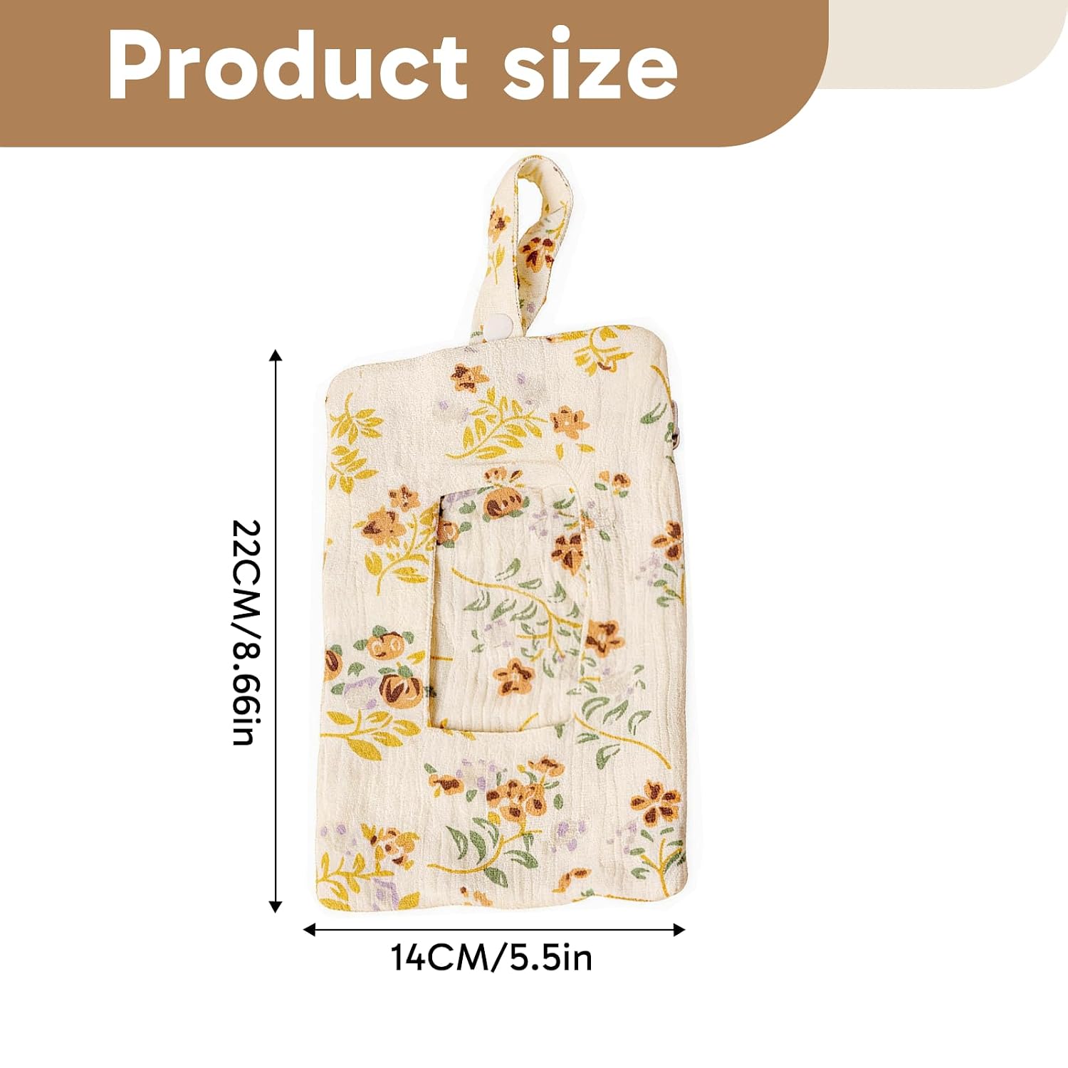 1Pc Diaper And Wipes Pouch, Wipe Holder, Baby Wipe Holder, Reusable Fabric Storage Bag For Wet Wipes, Travel-Friendly For Parks, Restaurants, Outdoor Use image 2