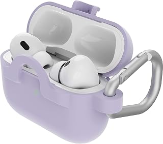 OtterBox Soft Touch Headphone Case for AirPods Pro (1st gen / 2nd gen) Shockproof, Drop proof, Ultra-Slim, Scratch and Scuff Protective Case for Apple AirPods, Includes Carabiner, Purple