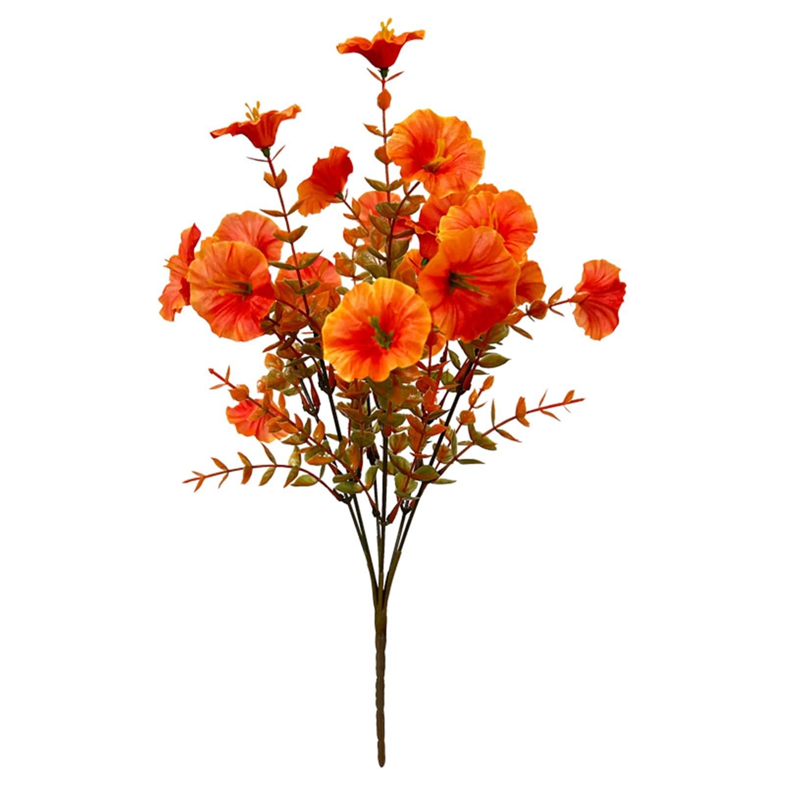 WBCDXCBB Artificial Plastic Courtyard Landscaping With Simulated Autumn Colors Of Eucalyptus Morning Glory Flowers 1Pcs(5)