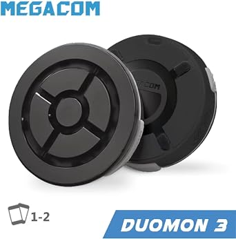 Megacom DuoMon3 Pro 1P/2P Auto Catcher, Wireless Rechargeable Pocket Auto Catcher with APP Adjustable Lights, Vibration, Sound and One Touch Reconnect - Black (Pro Version)
