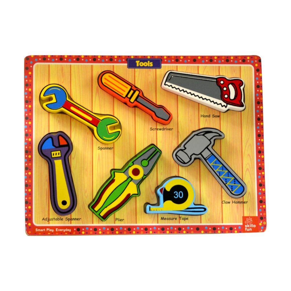 Buy Skillofun Wooden Chunky Tool Puzzle (2+Years) Learning Puzzle for
