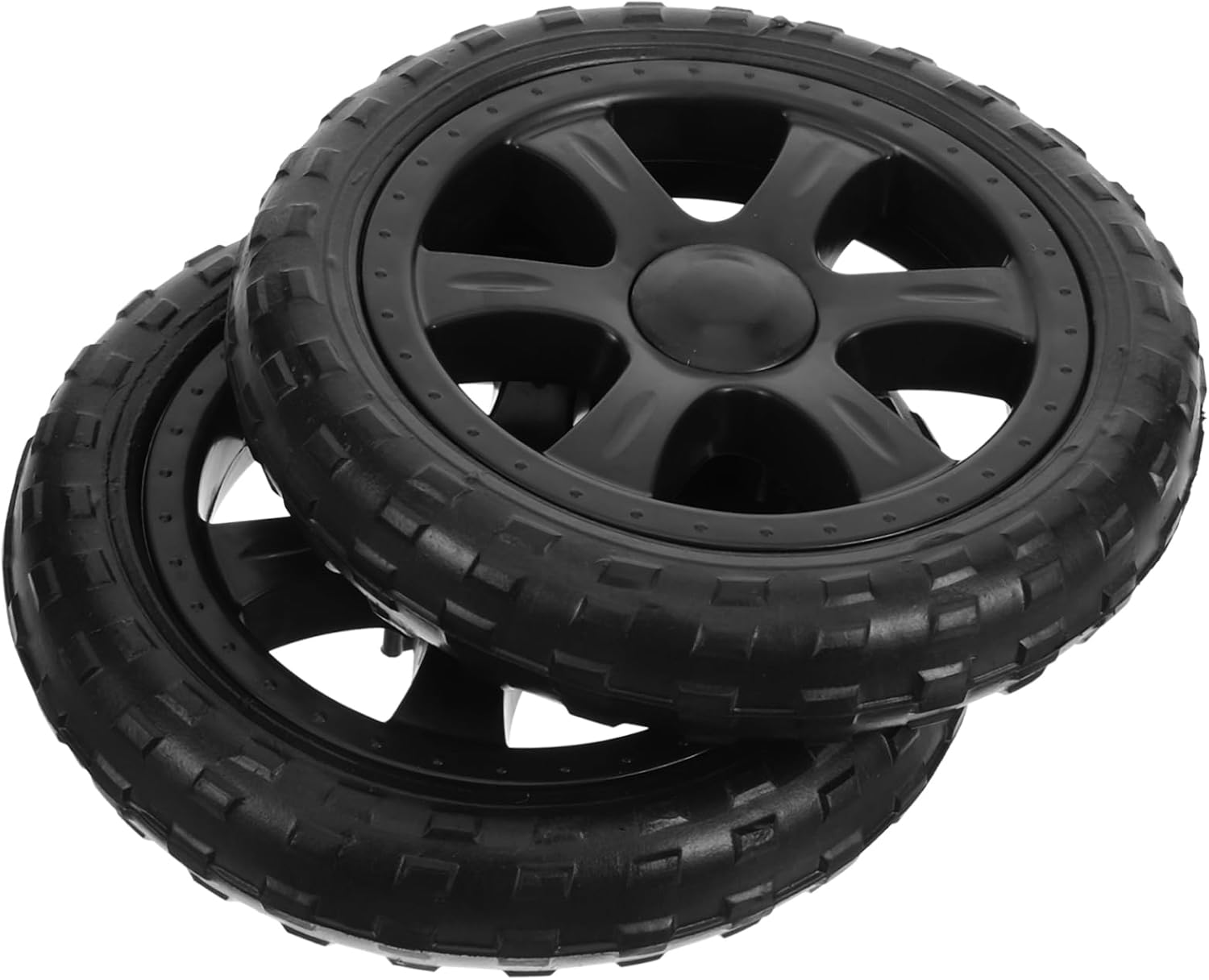 RUNROTOO Wheel 2pcs Shopping Cart Wheels Replacement