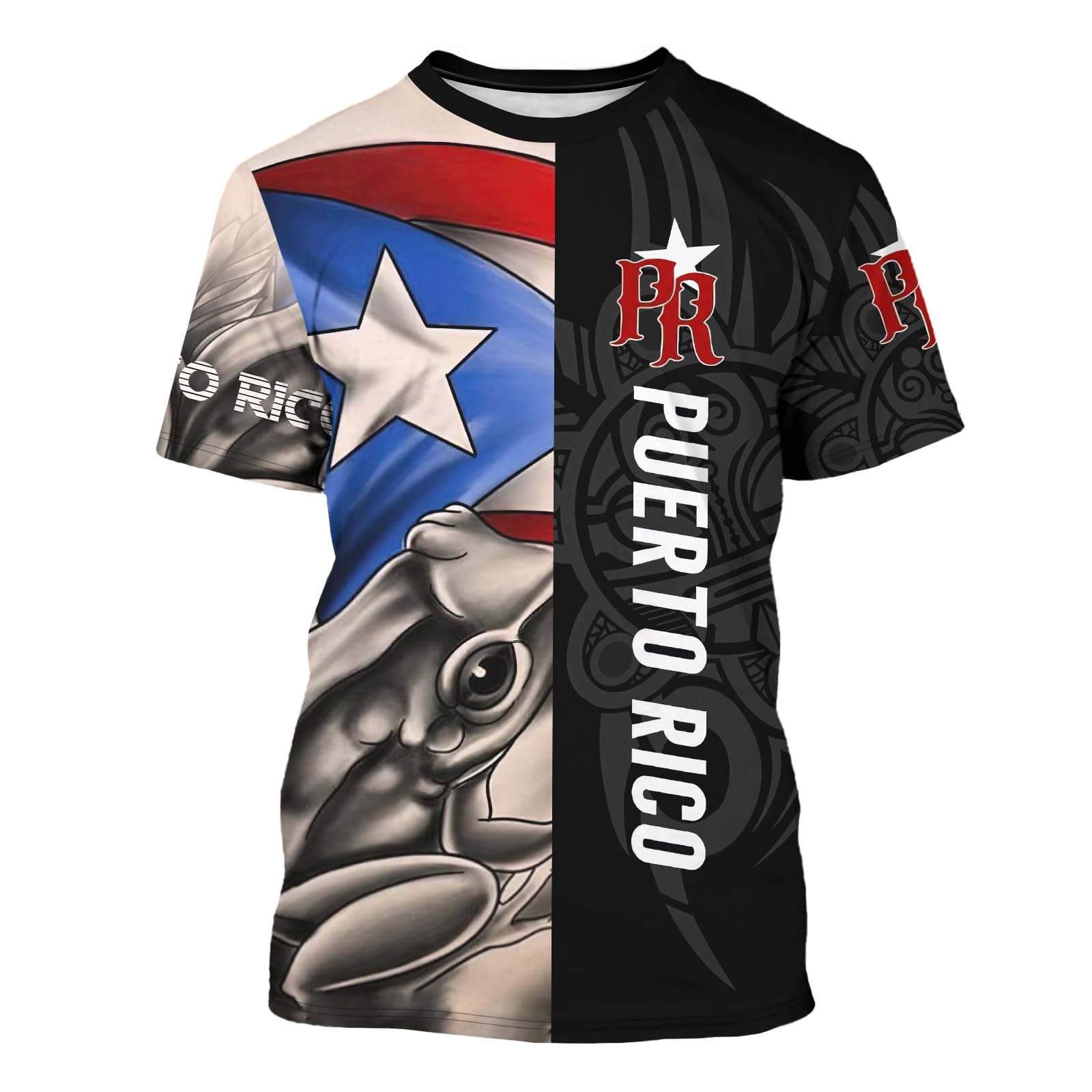 Owlfder Mens Novelty Flag T-Shirt 3D Printed Graphic Short Sleeve Shirt Crew Neck Casual Top Unisex