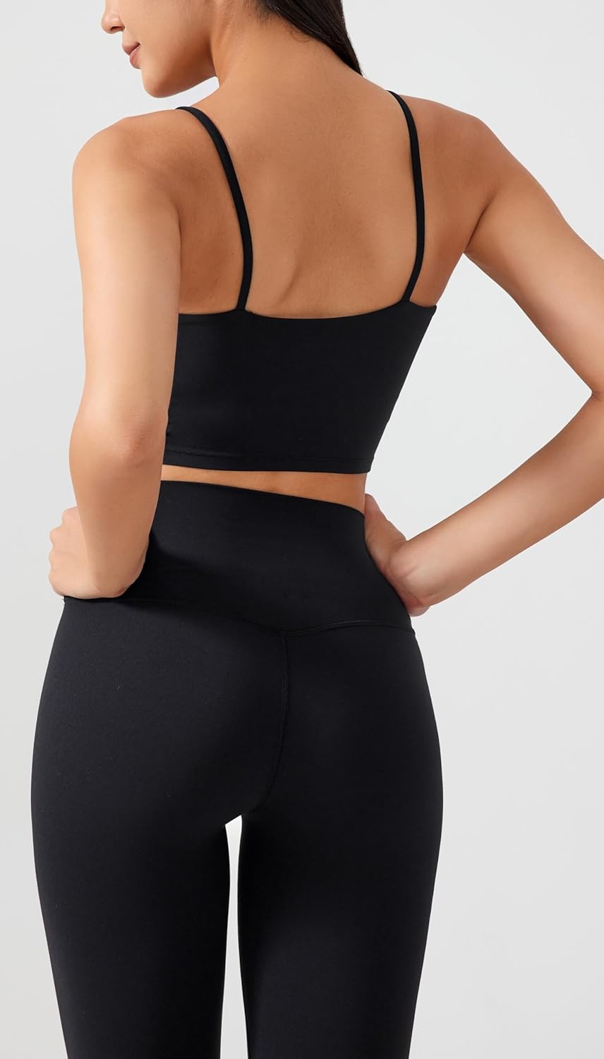 Lemedy Women Padded Sports Bra Molded Cup Fitness Workout Running Shirts Yoga Tank Top - Image 4