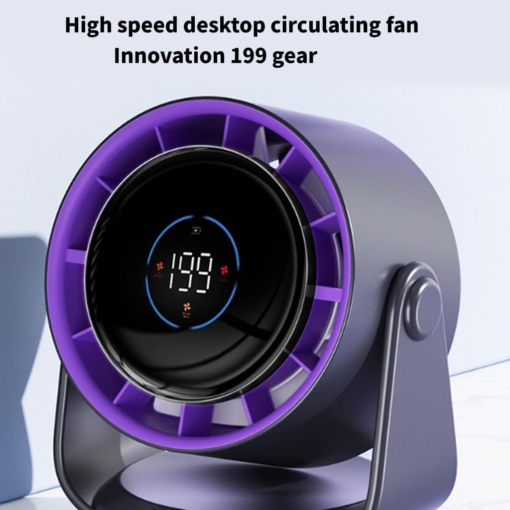 Air Cooling Fan Small Desk Fan Digital Display Fan Quiet Fan Adjustable Speed